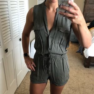Green Utility Romper